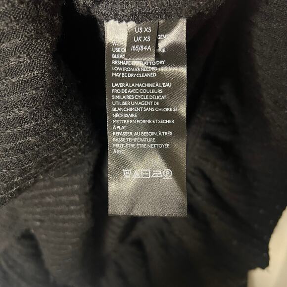 Maeve Anthropologie Addie Ruffled Hacci Sweater Black XS Boho Bohemian Cozy Soft - Picture 9 of 11